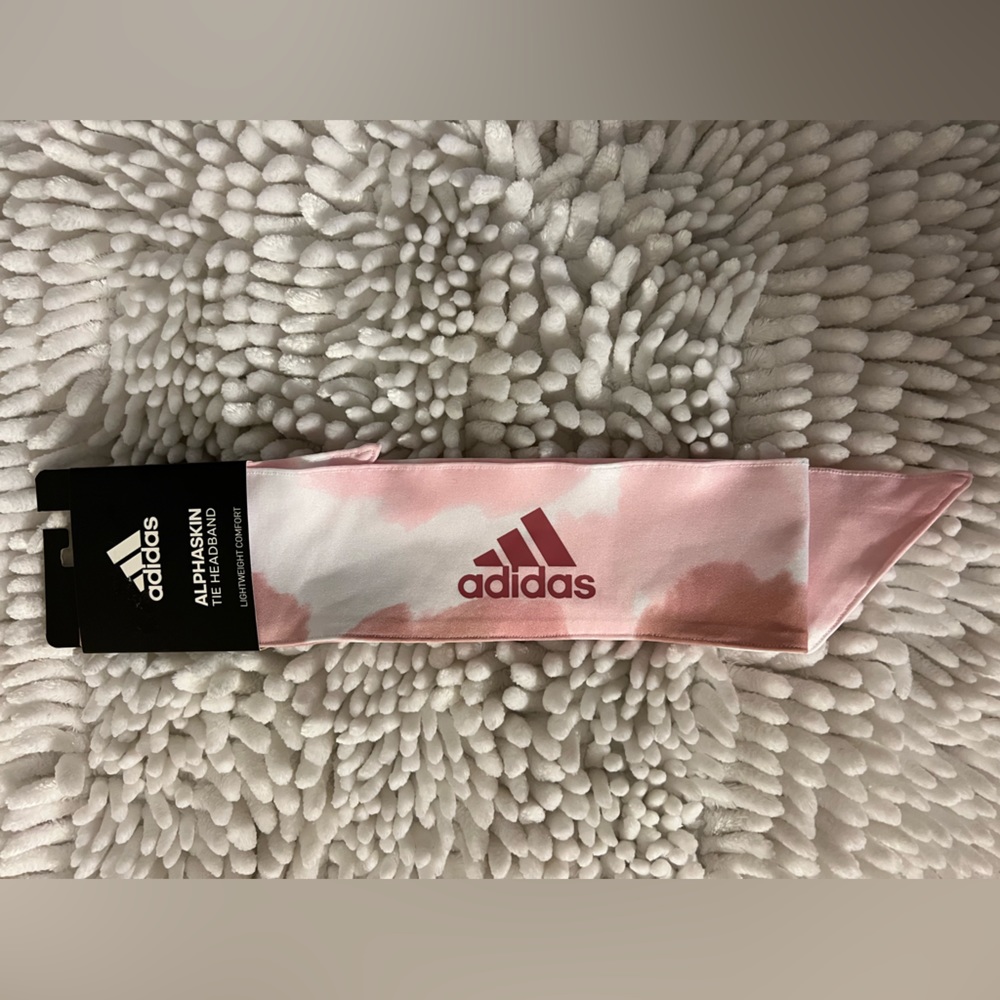 Adidas Alphaskin Print Tie Headband NWT